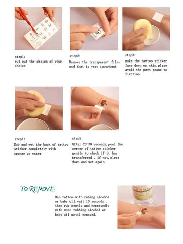 Lip Pattern Temporary Tattoos For Women