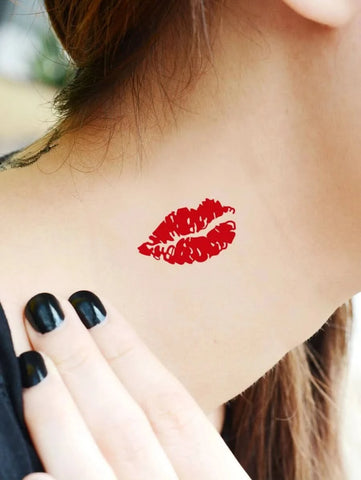 Lip Pattern Temporary Tattoos For Women