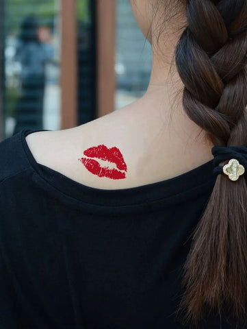 Lip Pattern Temporary Tattoos For Women