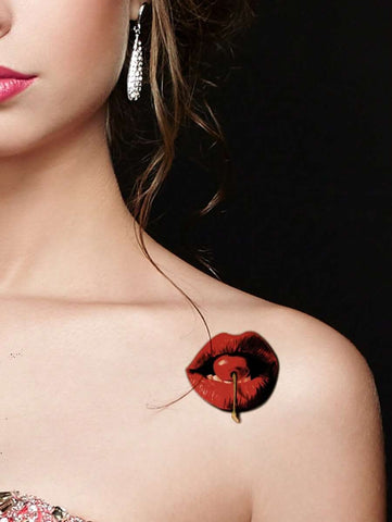 Waterproof Red Lip Food Temporary Tattoo Sticker