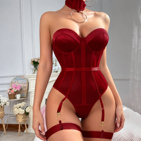 Lace Corset Jumpsuit Set with Elegant Design